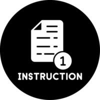 Step by Step Instructions Glyph Circle Inverted vector