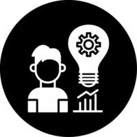 Continuous Freelance Skill Development Glyph Circle Inverted vector