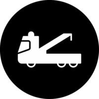Roadside Breakdown Service Glyph Circle Inverted vector