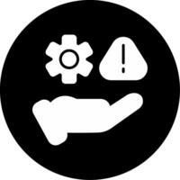 Risk Assessment Report Glyph Circle Inverted vector