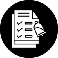 Due Task App Notification Glyph Circle Inverted vector