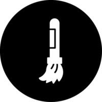 Angled Bristle Broom Glyph Circle Inverted vector