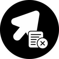 Cancel Current Action Glyph Circle Inverted vector