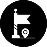 Game Over Screen Display Glyph Circle Inverted vector