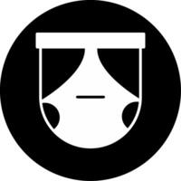 Overnight Incontinence Pads Glyph Circle Inverted vector