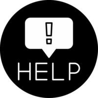 Help Support Message Glyph Circle Inverted vector