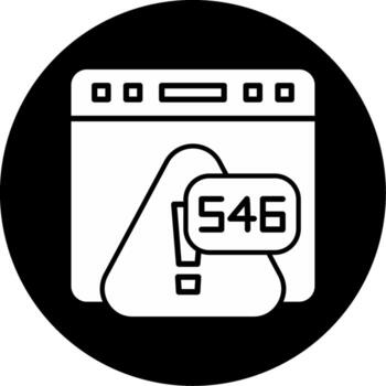 Error 546 Application Timeout Crash Glyph Circle Inverted vector