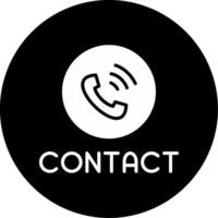 Contact Us Information Block Glyph Circle Inverted vector