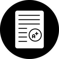Student Report Card Glyph Circle Inverted vector