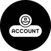 Manage Account Button Glyph Circle Inverted vector