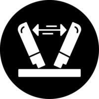Payload Too Large Error Glyph Circle Inverted vector