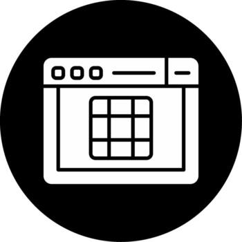 css cuadrícula diseño sistema glifo circulo invertido vector