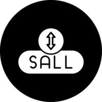 Sell Item Button Glyph Circle Inverted vector
