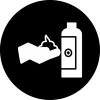 Antibacterial Hand Wipe Sachets Glyph Circle Inverted vector