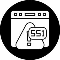 Error 551 Upstream Certificate Invalid Glyph Circle Inverted vector