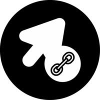 Connect to Network Glyph Circle Inverted vector