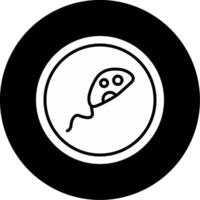 Vibrio parahaemolyticus Shellfish Poisoning Agent Glyph Circle Inverted vector