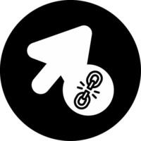 Disconnect Active Session Glyph Circle Inverted vector