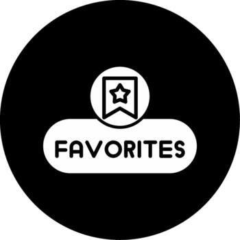 añadir a favoritos botón glifo circulo invertido vector