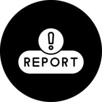 Report Issue Button Glyph Circle Inverted vector