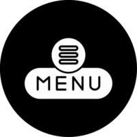 Expand Menu Button Glyph Circle Inverted vector
