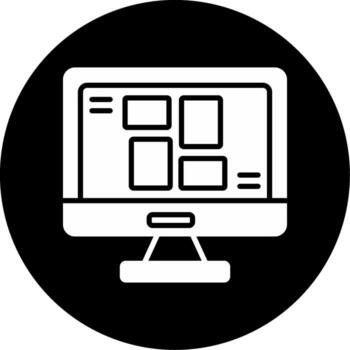 Flexbox Container Structure Glyph Circle Inverted vector