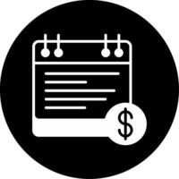 Automated Payroll Processing Tool Glyph Circle Inverted vector