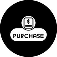 Complete Purchase Button Glyph Circle Inverted vector