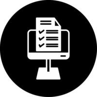 Customer Feedback OnGlyph Survey Glyph Circle Inverted vector