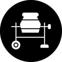Ready Mix Concrete Blend Glyph Circle Inverted vector