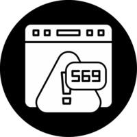 Error 569 Invalid API Key Error Glyph Circle Inverted vector