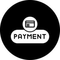 Make Payment Button Glyph Circle Inverted vector