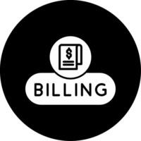 Billing Details Button Glyph Circle Inverted vector