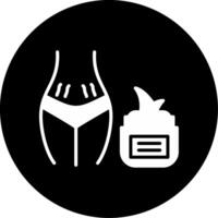 Stretch Mark Cream Glyph Circle Inverted vector