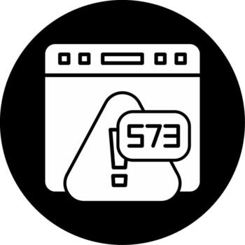 Error 573 CDN Connection Error Glyph Circle Inverted vector