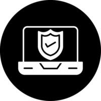 Authorization Access Control Glyph Circle Inverted vector