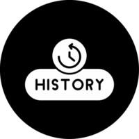 Order History Button Glyph Circle Inverted vector