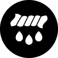Protective Drop Cloth Sheet Glyph Circle Inverted vector