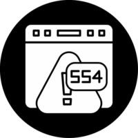 Error 554 Mail Rejected by Server Glyph Circle Inverted vector