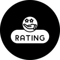 Leave Rating Button Glyph Circle Inverted vector