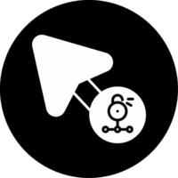 Decrypt File Access Glyph Circle Inverted vector