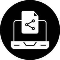 React Context API Icon Glyph Circle Inverted vector