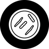 Lactococcus lactis Dairy Culture Bacteria Glyph Circle Inverted vector