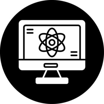 React Hook Lifecycle Icon Glyph Circle Inverted vector