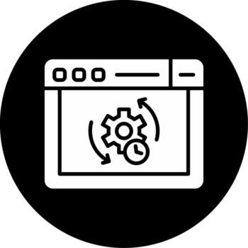 Component Lifecycle Methods Glyph Circle Inverted vector