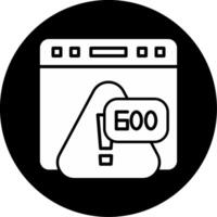 Error 600 Custom App Timeout Glyph Circle Inverted vector