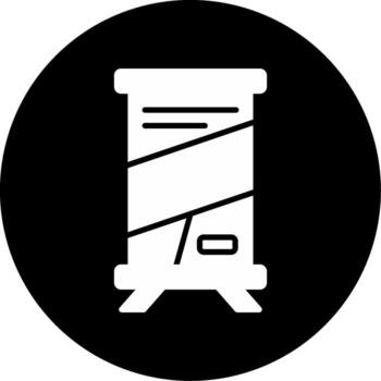 enrollar módulo constructor glifo circulo invertido vector