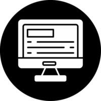 Responsive Design Layout Icon Glyph Circle Inverted vector