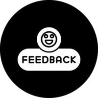 Send Feedback Button Glyph Circle Inverted vector