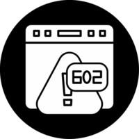 Error 602 Remote Sync Failure Glyph Circle Inverted vector